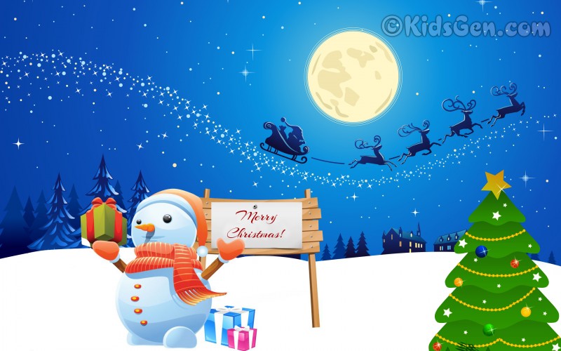 Merry Christmas - Kidsgen Wallpaper