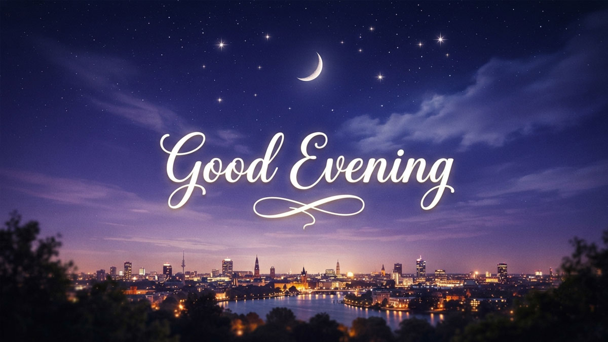 Good evening wishes written in many different languages